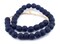The Bead Chest Indigo Blue Recycled Glass Beads 18mm Ghana African Sea Glass Round Large Hole 28 Inch Strand Handmade Fair Trade